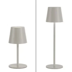 Akku Tischleuchte , beige/greige Indoor, Outdoor, Camping