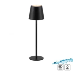 Akku Tischleuchte ,schwarz, Indoor, Outdoor, Camping