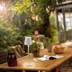 Akku Tischleuchte , weiß, Indoor, Outdoor, Camping