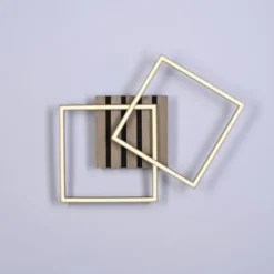 Deckenleuchte AKUSTIKA, Holz-natur, schwarz, modern, drehbar