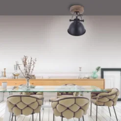 Deckenleuchte, schwarz, Retro Look, energiesparend, Industrial Design