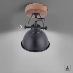 Deckenleuchte, schwarz, Retro Look, energiesparend, Industrial Design