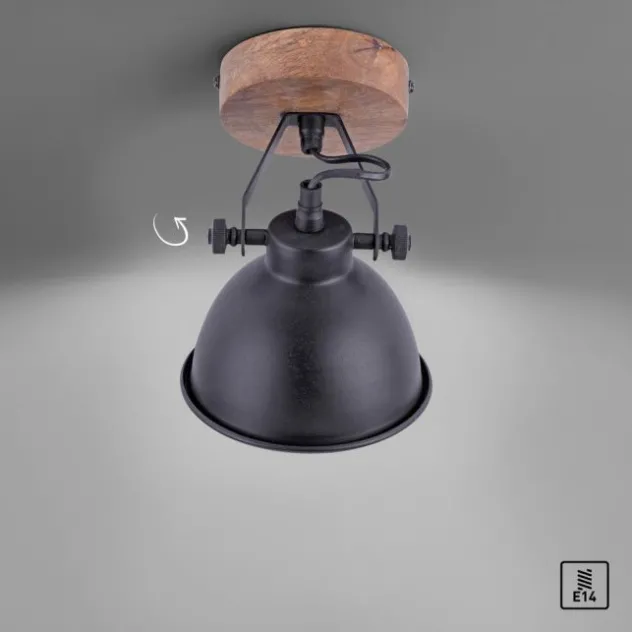 Deckenleuchte, schwarz, Retro Look, energiesparend, Industrial Design