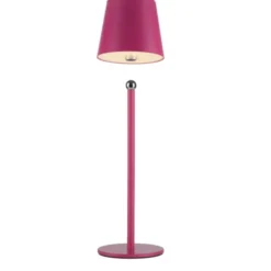 Flaschenleuchte, Akku, mit zusätzlichem Fuß, pink