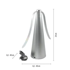 Fliegenwedler silber elektrisch Batterie mit USB Insektenabwehr