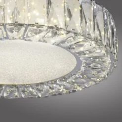 JUST LIGHT LED Deckenleuchte KULUNKA Kristallrand D=37cm 4000K modern
