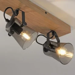 JUST LIGHT LED Deckenleuchte GERDA LANGSTRÖM 3-flammig Eiche Echtholz