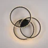 JUST LIGHT LED Deckenleuchte GLITRA schwarz 3 Ringe Kristalloptik