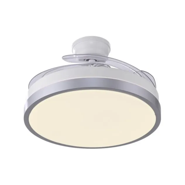JUST LIGHT LED Deckenleuchte mit Ventilator KOPTA, weiss, Fernbedienung