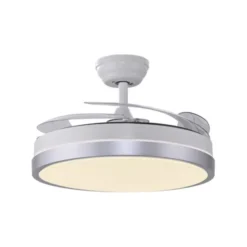 JUST LIGHT LED Deckenleuchte mit Ventilator KOPTA, weiss, Fernbedienung