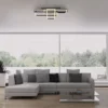 JUST LIGHT LED Deckenleuchte CICHIO silber Glitzereffekt Memoryfunktion