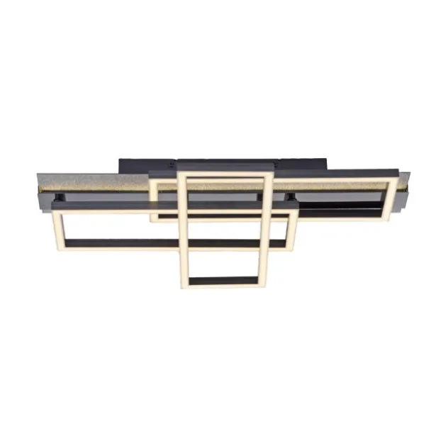 JUST LIGHT LED Deckenleuchte CICHIO silber Glitzereffekt Memoryfunktion
