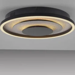 JUST LIGHT LED Deckenleuchte GLITTY schwarz matt 22W 3000K