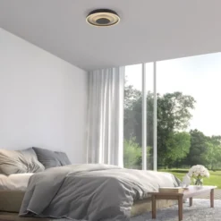 JUST LIGHT LED Deckenleuchte GLITTY schwarz matt 22W 3000K