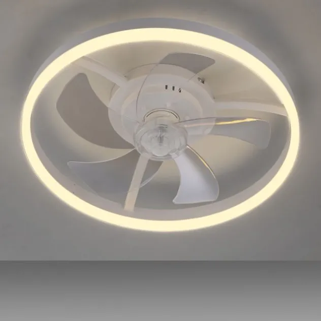 JUST LIGHT LED Deckenleuchte mit Ventilator RITA weiss Fernbedienung und Memory