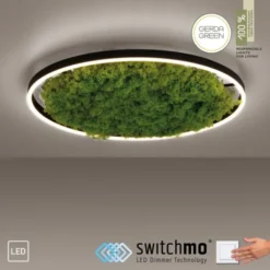 JUST LIGHT LED Deckenleuchte GERDA RITUS 60x60 Island Moos Switchmo dimmbar
