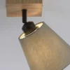 JUST LIGHT LED Wandleuchte GERDA MICHEL Holz natur 1-flammig Stoffschirm