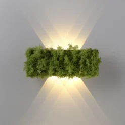 JUST LIGHT LED Wandleuchte GERDA CARLO Islandmoos Lichtspiel warmweiß Licht