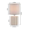 JUST LIGHT Tischleuchte LINX, beige, einflammig E14