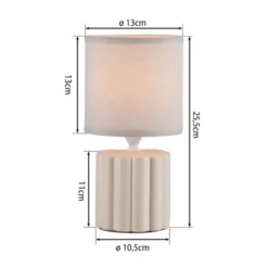 JUST LIGHT Tischleuchte LINX, beige, einflammig E14