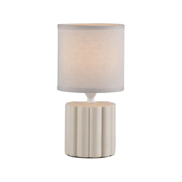 JUST LIGHT Tischleuchte LINX, beige, einflammig E14