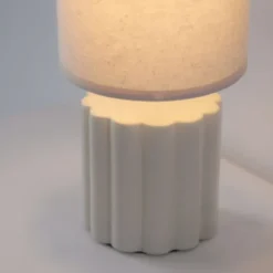 JUST LIGHT Tischleuchte LINX, beige, einflammig E14