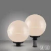 Kugelleuchte, 2er-Set, IP44, Ø30cm, weiss, inkl. Erdspieß