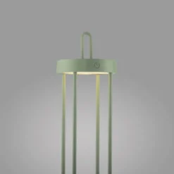 LED Akkulampe Tischleuchte grün 50cm Touchdimmer IP44 Gartenleuchte