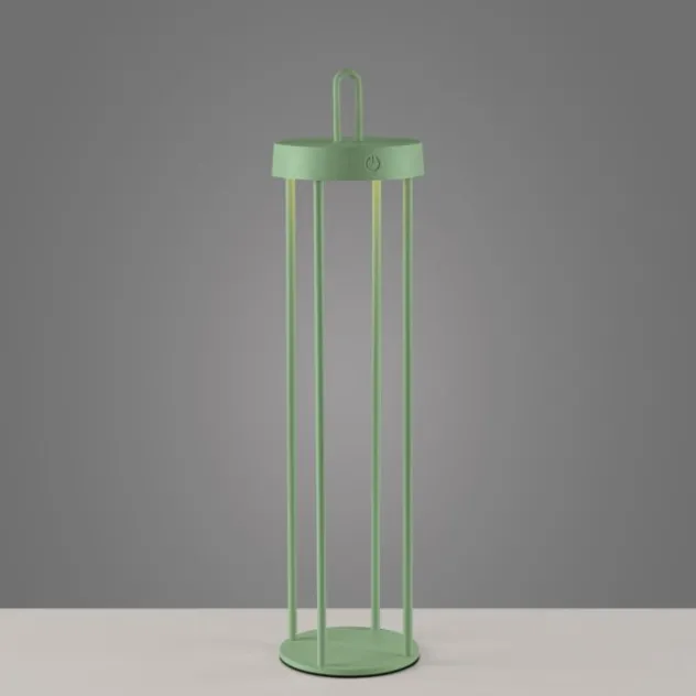 LED Akkulampe Tischleuchte grün 50cm Touchdimmer IP44 Gartenleuchte