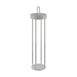 LED Akkulampe Tischleuchte greige 50cm Touchdimmer IP44 Gartenleuchte