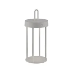 LED Akkulampe Tischleuchte greige 28cm Touchdimmer IP44 Gartenleuchte