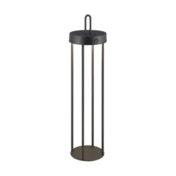 LED Akkulampe Tischleuchte schwarz 50cm Touchdimmer IP44 Gartenleuchte