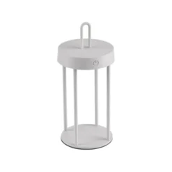 LED Akkulampe Tischleuchte weiß 28cm Touchdimmer IP44 Gartenleuchte