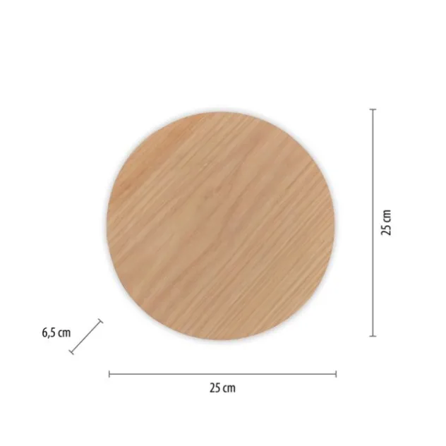 LED Akkuleuchte AKKU 25cm Holz Natur Timerfunktion USB dimmbar
