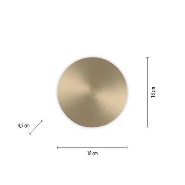 LED Akkuleuchte AKKU 18cm messing matt Timerfunktion USB dimmbar
