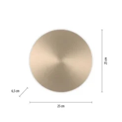 LED Akkuleuchte AKKU 25cm messing matt Timerfunktion USB dimmbar