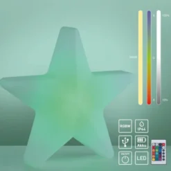 LED Akku Leuchte AKKU-STAR, weiss, groß, Outdoor IP44, USB-Ladekabel