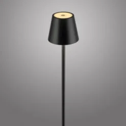 LED Akkuleuchte schwarz Steh- und Tischleuchte Touchdimmer IP54 Außenbereich