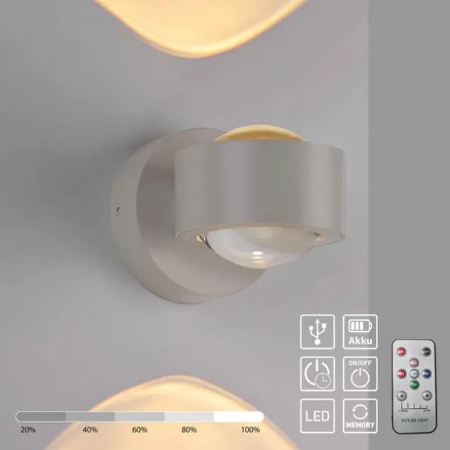 LED Akku Wandleuchte AKKU-CHIA, Sandbrise