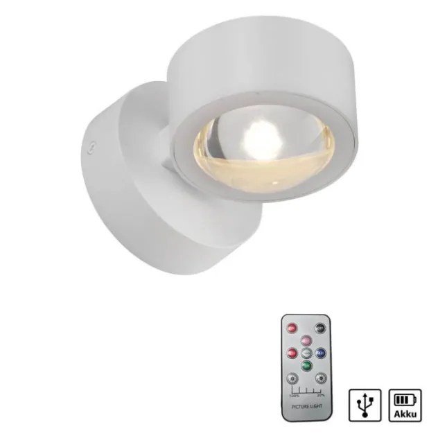 LED Akku Wandleuchte AKKU-CHIA, weiss