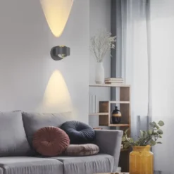 LED Akku Wandleuchte AKKU-CHIA, silber