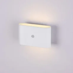 LED Akku Wandleuchte AKKU-ZIDDY, weiss, IP44, aufladbar, Bewegungsmelder