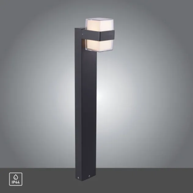LED-Außenleuchte, Wegleuchte, anthrazit, IP44, Warmweiß