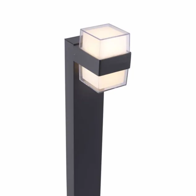 LED-Außenleuchte, Wegleuchte, anthrazit, IP44, Warmweiß