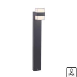 LED-Außenleuchte, Wegleuchte, anthrazit, IP44, Warmweiß