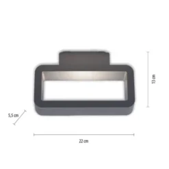 LED-Außenwandleuchte, anthrazit, beidseitig beleuchtet, warmweiß, IP44