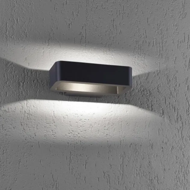 LED-Außenwandleuchte, anthrazit, beidseitig beleuchtet, warmweiß, IP44