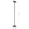 LED-Deckenfluter, schwarz, verstellbaren Fluterkopf, Stehlampe