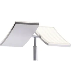 LED-Deckenfluter, stahlfarben, Lesearm, dimmbar, 180cm hoch