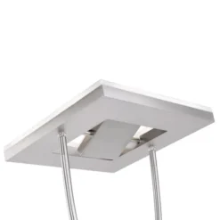 LED-Deckenfluter, stahlfarben, mit Leseleuchte, dimmbar, modern, design